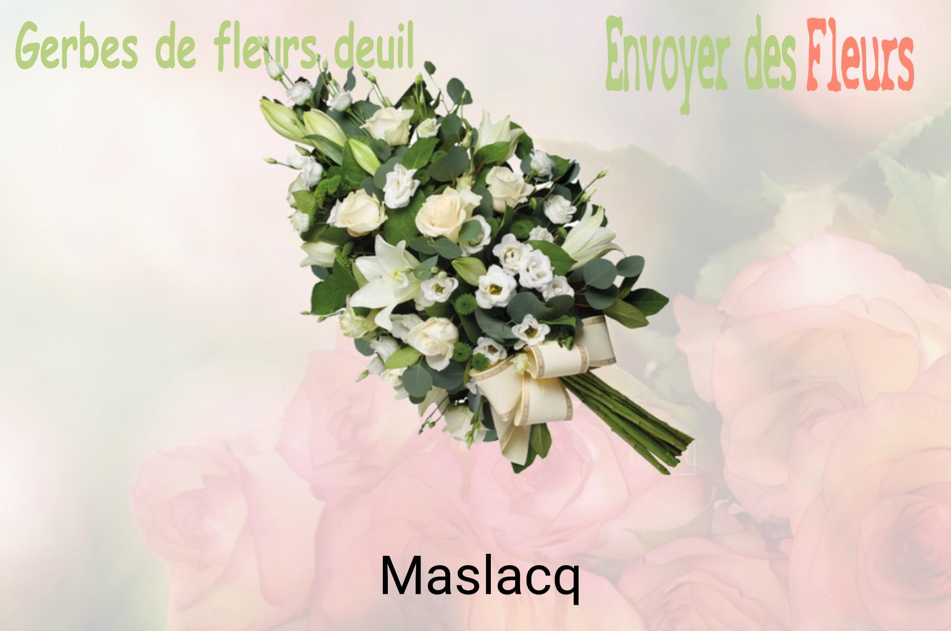 Gerbe de fleurs de deuil livrée à Maslacq